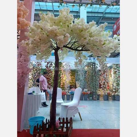10ft indoor cherry blossom tree wedding artificial white cherry blossom tree arches for sale