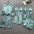 Import 1229 Womens Sexy Pajamas Robe & Gown Sets Lace Bathrobe + Nightdress 4 Four Pieces Sleepwear Ladies Sleep Faux Silk from China