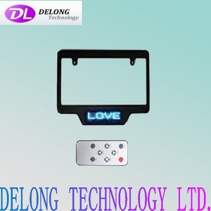 12V 7X23pixel blue single color Japanese moving scrolling led license plate frame with remote control