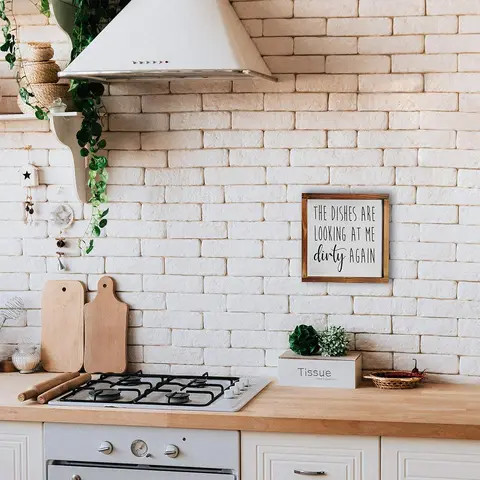Buy 12x12 Inch Rustic Kitchen Sign Dishes Are Looking Me Dirty Again ...