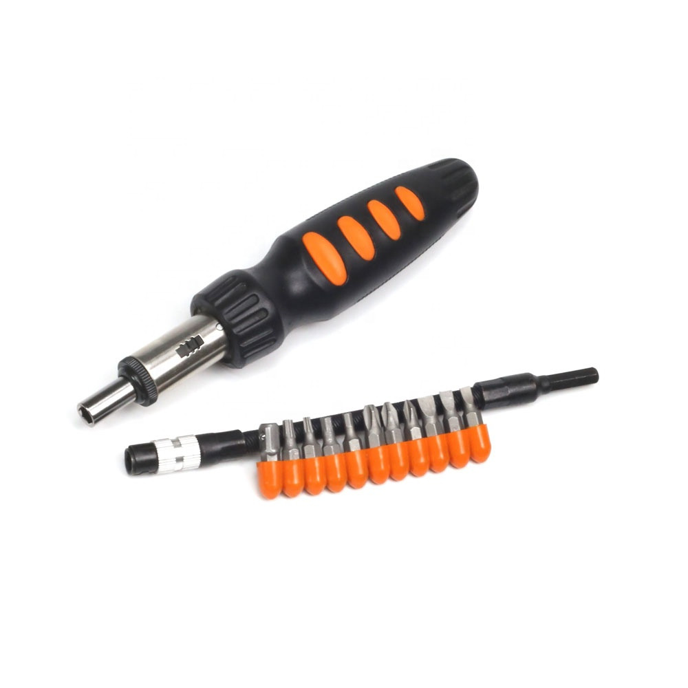 Buy 13pcs Reverse Ratchet Screw Driver And Bit Set With Flexible Soft ...
