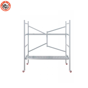 1.5 2 3mm Thickness Galvanized STK400 Steel Foldable Scaffolding Metal Frame Portable Movable Mobile Andamios Metalicos