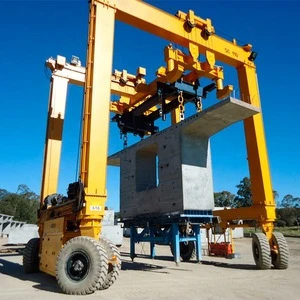 160 ton 250 ton rubber tyred mobile straddle carrier gantry crane 40 ton price