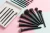 Import 18PCS Professional Makeup Brush Black Ferrule Wood Handle Synthetic Hair from China