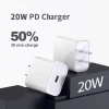 18W 20W PD USB Type C Quick Charger Adapter For iPhone 12 11 Pro XR Xs Samsung S20 Fast Charging EU US Plug Travel Power Adapter