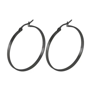 2017 Fashion Stainless Steel Envieonmental Gold Plating Hoop Earrings For Women
