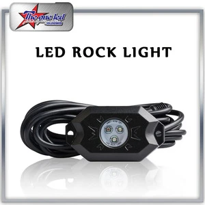 2017 New Car accessories IP67 Waterproofed SUV Truck Car Boat ATV UTV RZR outdoor 2 inch 9W RGB led rock light For Jeep Wrangler
