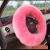 Import 2018 popular winter warm car wool steering wheel covers from China