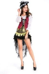 2019 High Quality Fashion Halloween Costume Adult Women Fantasy Cosplay Pirate Costumes Halloween Party costume