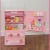 Import 2020 Childrens Wooden Kitchen Toy Furniture Toy Diversity Refrigerator Model Doll House Furniture Toy Set from China