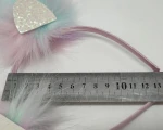 2020 Daily hair accessories with bear ears for kids and girls rainbow fur Headband