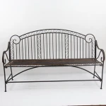 2020 New Design Rust Brown Patio Bench