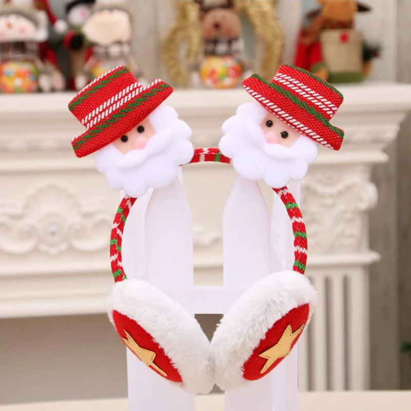2020 Unique Product Christmas Decoration Ear Muffs Festival Xmas Ornaments Funny Ear Warmer
