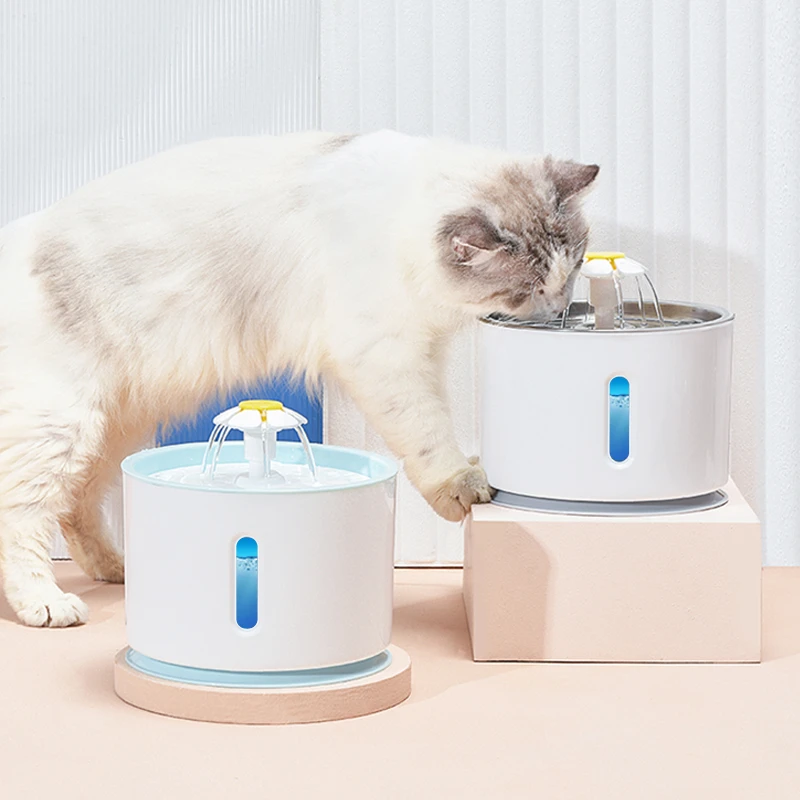 2021 New Fashion Automatic 360 Pet Fountain that can tell water level ,pet Fountain Cat Water Dispenser
