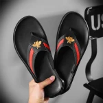 2021 new honeybee summer fashion trend personalized cool customized non-slip beach outdoor footwear men slippers flip-flops