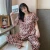 Import 2021 silk Pajama  Set  longSleeve Womens Pajama Sets  Sleepwear & Nightwear set floral print top and pants from China
