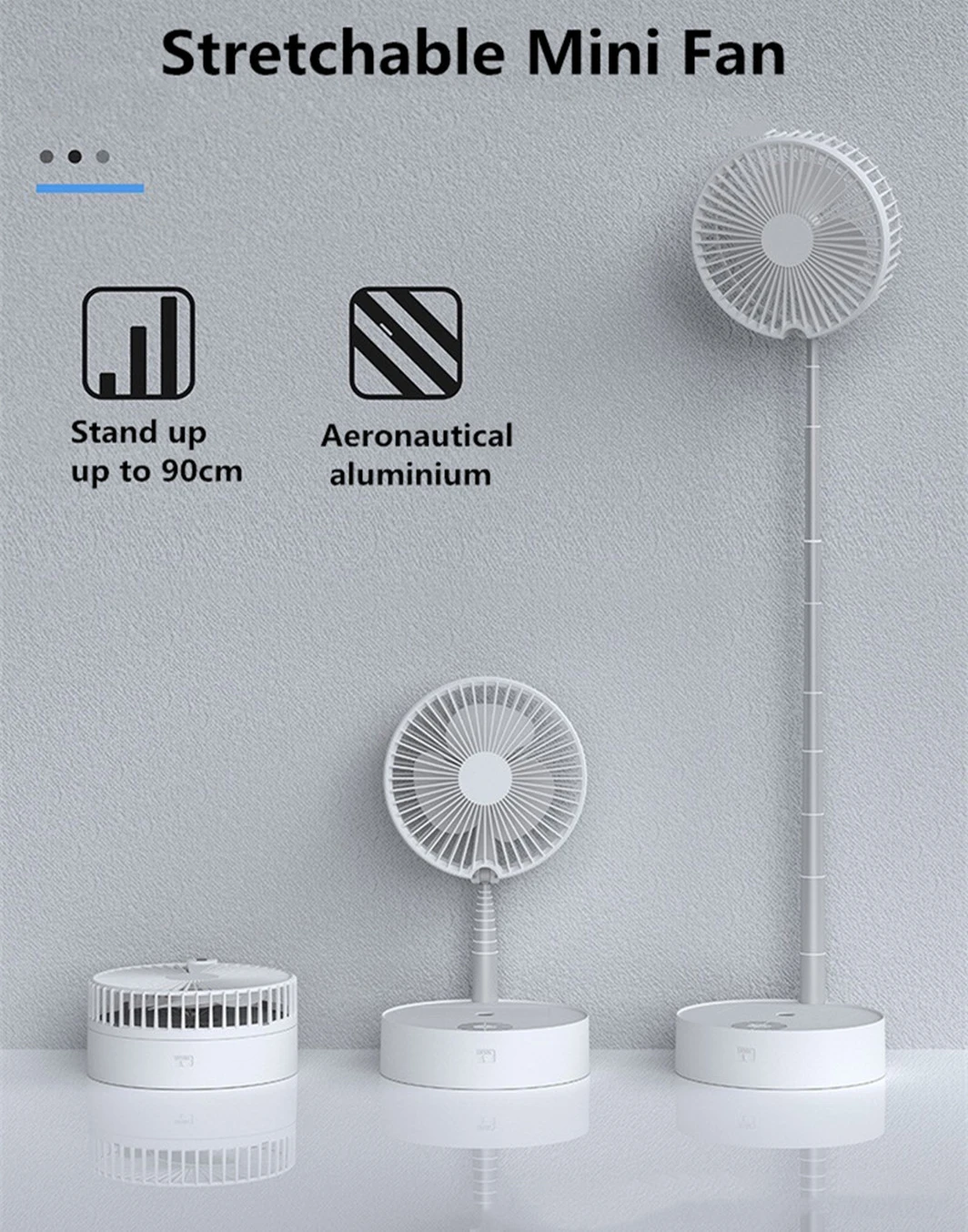 2021 Summer Foldable Air Cooling Mini USB Portable Cooling Mist Fan