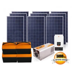 2021 Yifan 5KW 10KW photovoltaic solar panel complete system 5000W solar system roof installation kit with battery