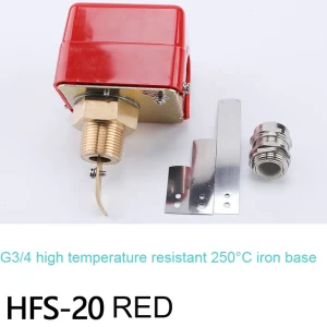220V &quot; HFS-20 G3/4 High quality   liquid water high temperature resistance  paddle flow switch