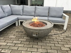 27.5&quot; Round Fire Pit Bowl Outdoor Garden Gas Fireplace