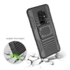 3 in 1 hybrid armor hard phone shell for samsung galaxy s9 plus with belt clip