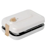 3 in1 Detachable Multi-function White Electric Sandwich Machine Non-stick Timing Waffle Maker