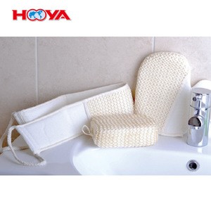 3 PCS Natural Sisal Bath Set including Bath glove Bath sponge Body Towel