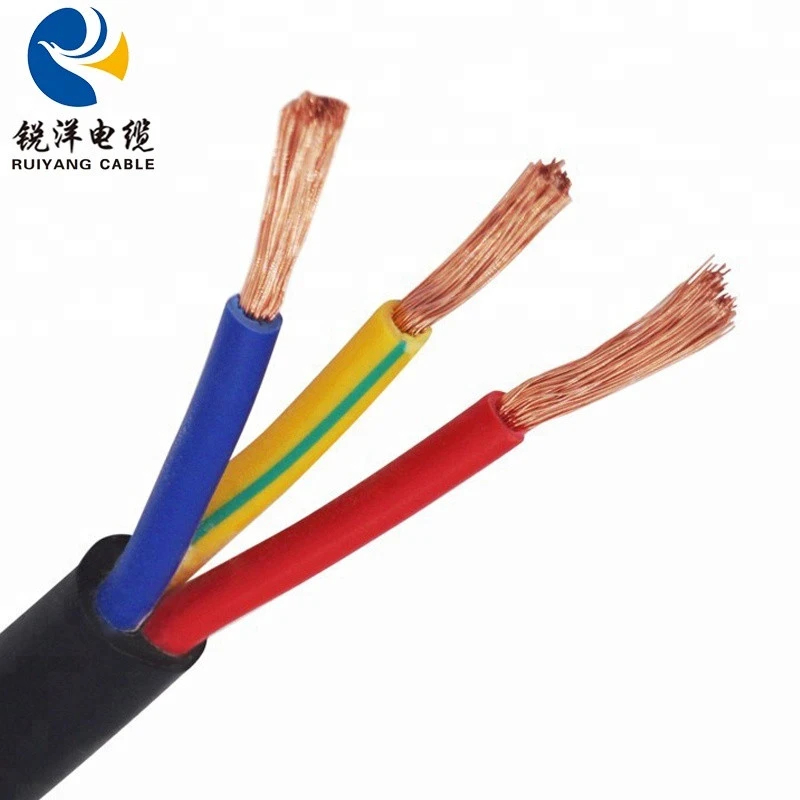 3 x2.5mm 3x1.5mm 3x0.75mm RVV Power Cable Used For Home