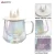 Import 320ml double wall glass with snowflask decal and aurora ionplating silicone lid from China