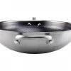 34cm 304 Stainless steel cooking pan non-stick honeycomb frying pan with two handles