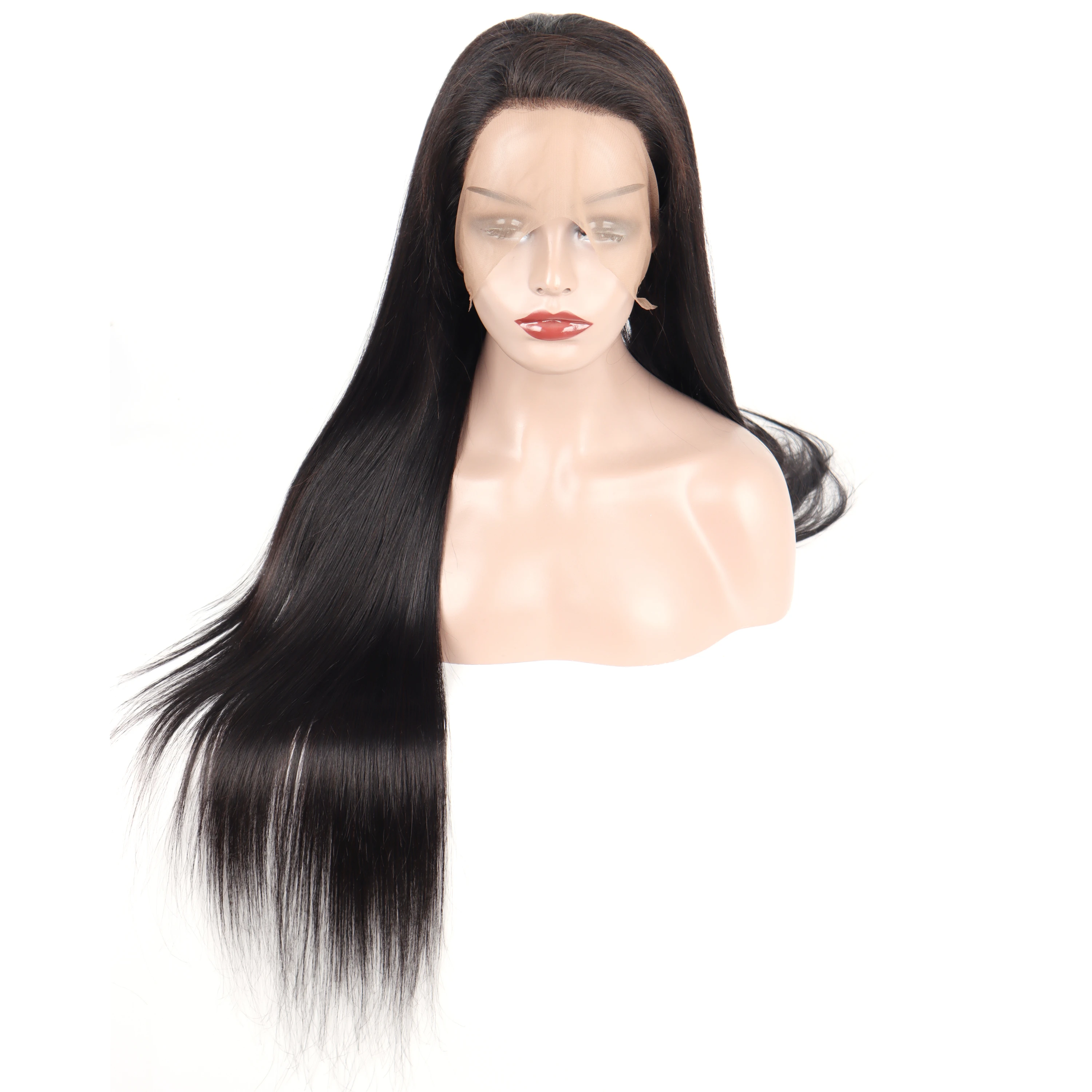 360 glueless human hair wig,100% unprocessed remy virgin human hair,bone Straight 360 Frontal Full Lace Human Hair Wigs vendor