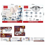 39pcs Stainless Steel Cookware Set Casserole set pots and pans set Saucepan Amazon hot sell Factory price finer Logo custom OEM