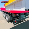 3axle 20ft 40ft Flat Bed Truck Remorque Flat Bed Trailer For Car