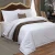 Import 3cm satin stripe white bedding duvet cover set 100% cotton hotel bed linen sheet from China