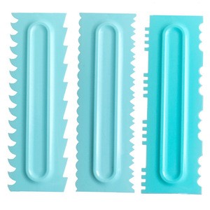 3pcs/set Cake Decorating Comb Cake Scraper Smoother Cream Decorating Pastry Icing Comb Fondant Spatulas Baking Pastry Tools