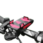 4 in 1 USB Bicycle Headlight with Phone Holder/Power Bank/Bell Functions