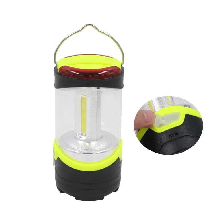 4 lighting modes light USB Charging or Powered by dry battery With a hook Portable  LED COB Camping light
