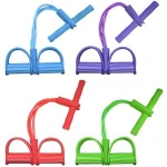 4 Tube Resistance Elastic Bands Multi-functional TPE Sport Pedal Exerciser For Women Men Indoor Fitness