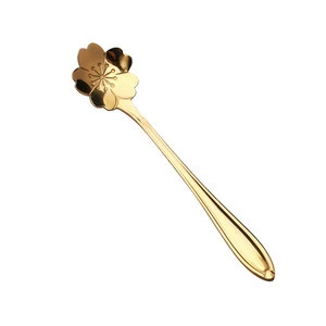 410 Stainless Steel Flower Shape Cute Coffee And Tea Spoon