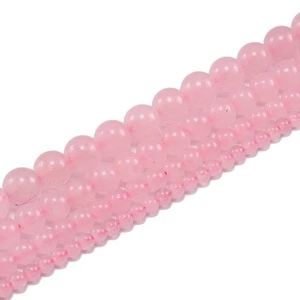 4/6/8/10/12 mm Rose Pink Quartz Crystals Stone Round Beads Loose Spacer Beads For Jewelry Making DIY Bracelet Necklace Wholesale