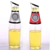 500ml Red Silver Plastic Gravy Boat Spice Glass Bottles Olive Oil Bottle Dispenser With Scale
