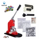 58MM safety making button pin badge maker machine with 100pcs free badges