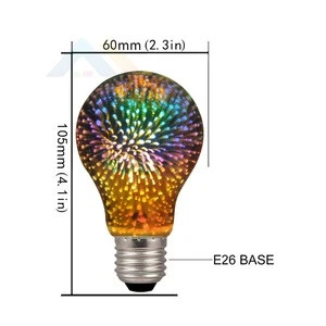5W E27 LED 3D Light Bulb Creative Colorful Lamp Fireworks Ball Light for Home Bar Cafe Party Wedding Christmas Lamp