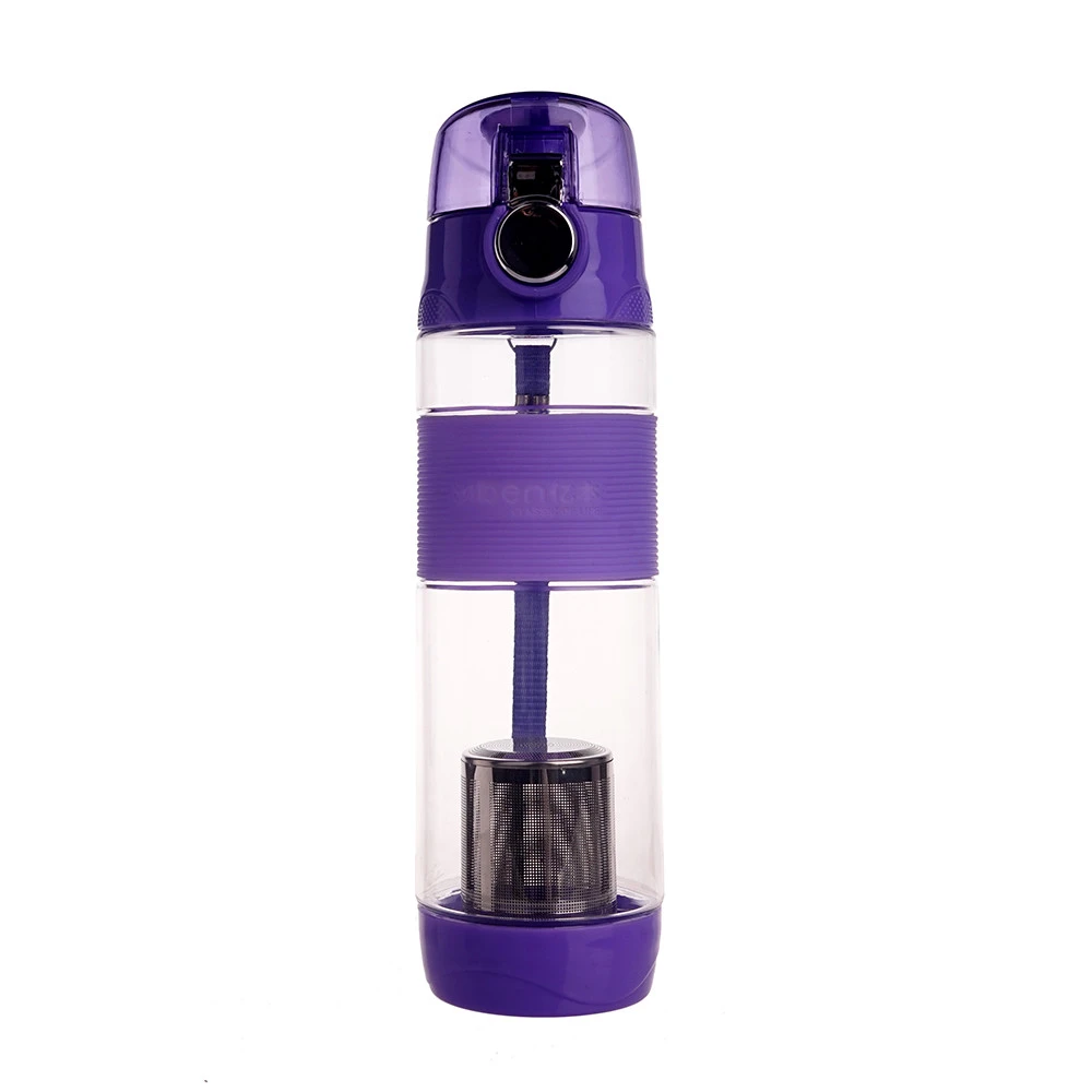 650Ml Plastic Strainer Filter Travel Water Bottle Sports Water Bottles with Tea Infuser
