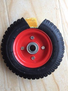 8 inch 250-4  rubber foamed wheel barrow   polyurethane   pu  foam wheels with bearings,  tool cart wheel