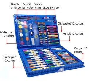 86 piece High Quality Non-toxic Artist Kids Painting Art Drawing Set Kids Painting Set As Nice Birthday Gift