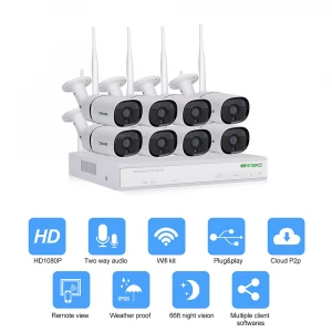 8CH Wireless 1080P cctv system 2MP waterproof HD NVR Kit home security two way audio motion detection night vision