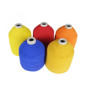 90#7575  factory wholesale price spandex latex rubber covered polyester yarn for socks
