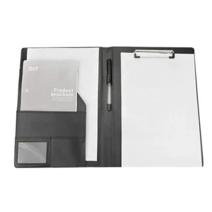A4 Leather Clipboard Office Meeting Writing Drawing Desk Board Pad Lever Arch Files Document Bill Folder Storage Organizer