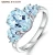 Import Abiding Fashion Natural Sky Blue Topaz Three Stone Rings Womens 925 Sterling Silver Jewelry Rings 2022 from China